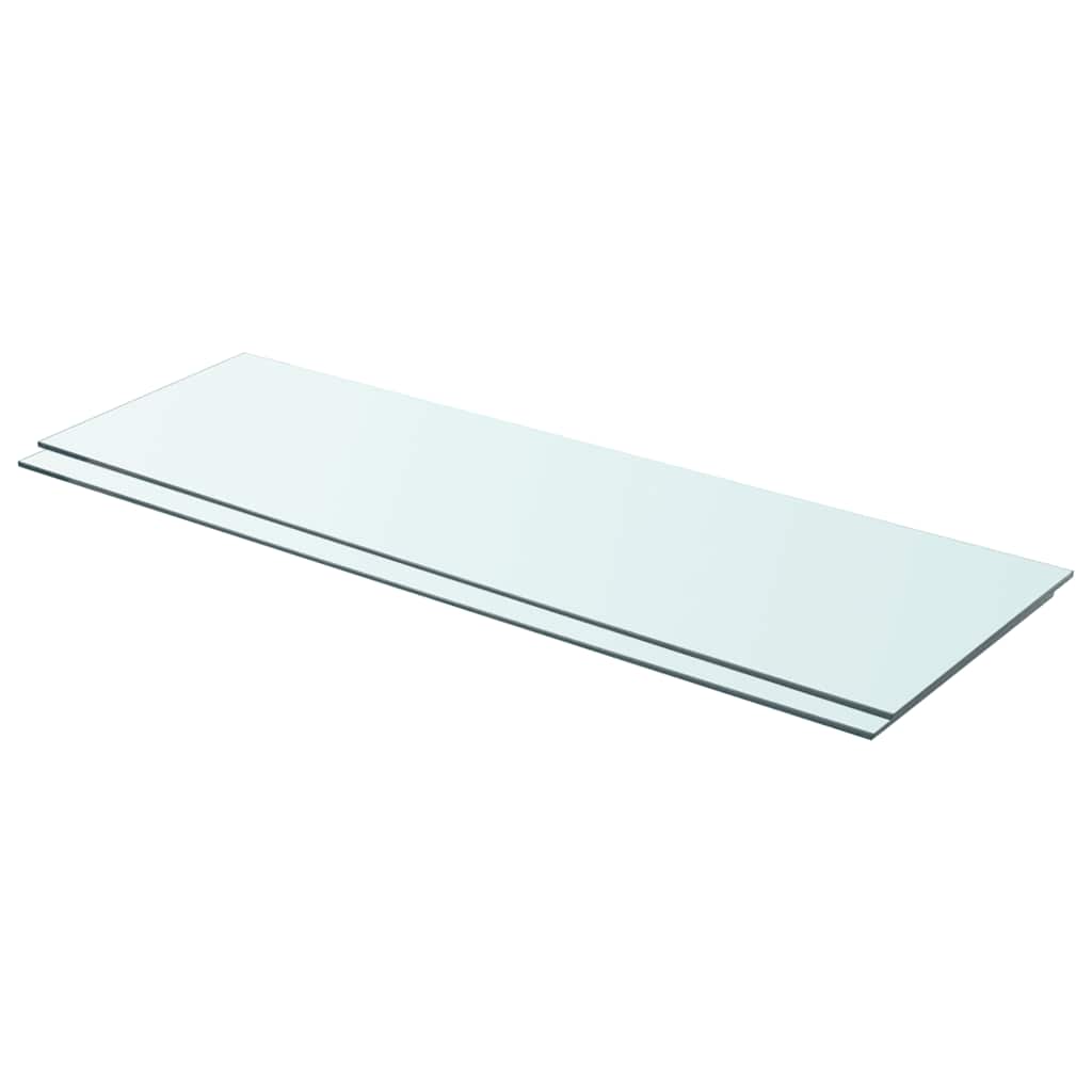 vidaXL Regalböden 2 Stk. Glas Transparent 90x30 cm