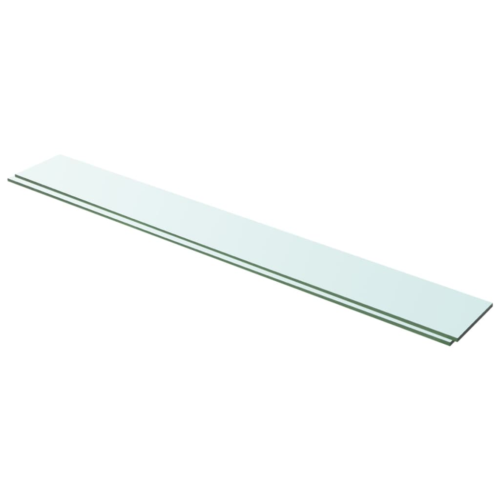 

vidaXL Shelves 2 pcs Panel Glass Clear 39.4"x4.7"