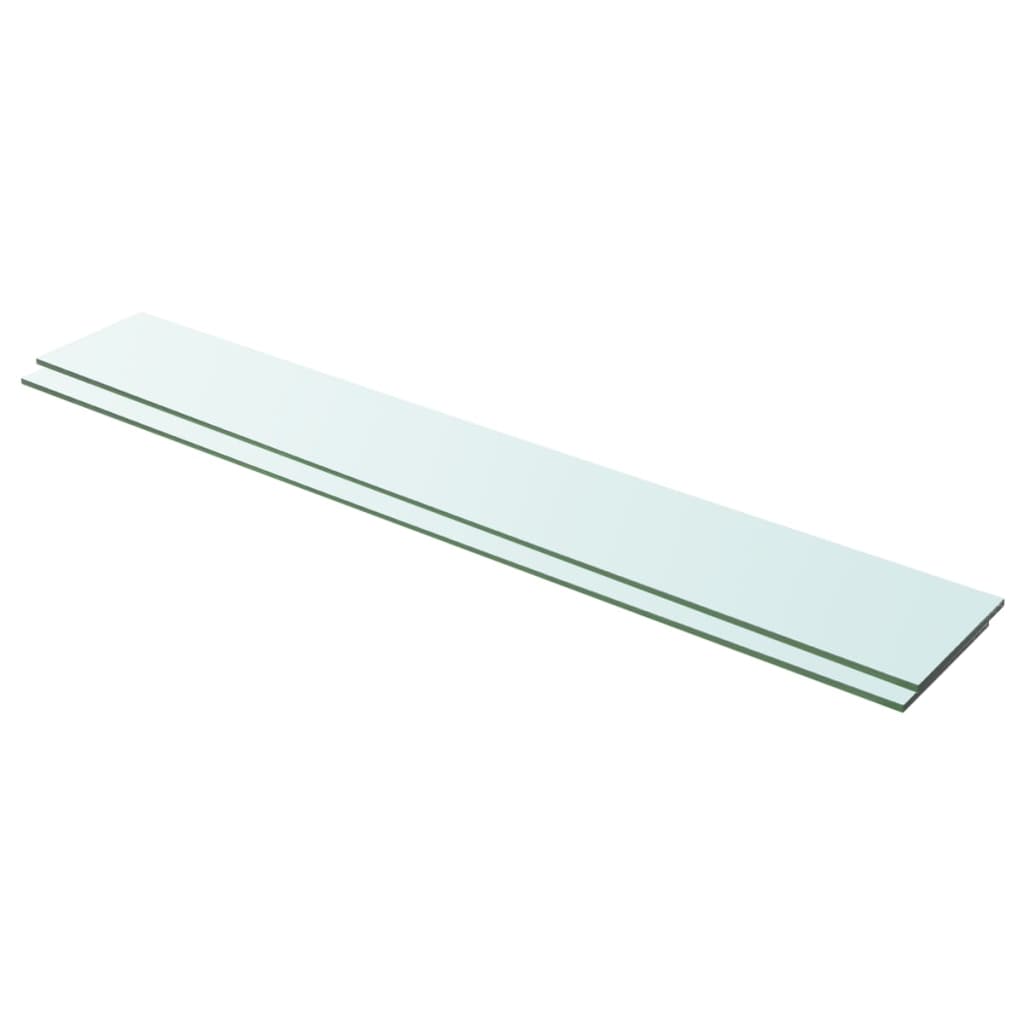 

vidaXL Shelves 2 pcs Panel Glass Clear 39.4"x5.9"