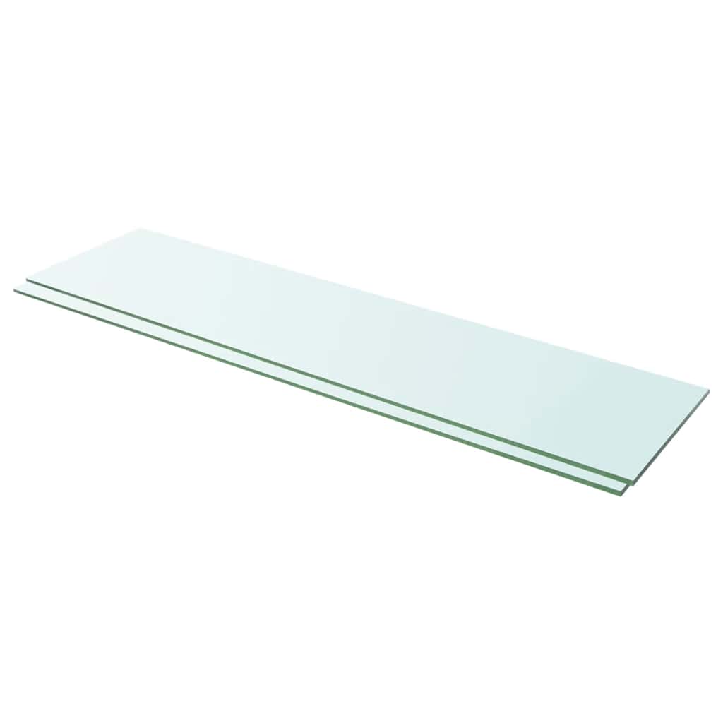 vidaXL Rafturi, 2 buc., 100 x 25 cm, panouri sticlă transparentă