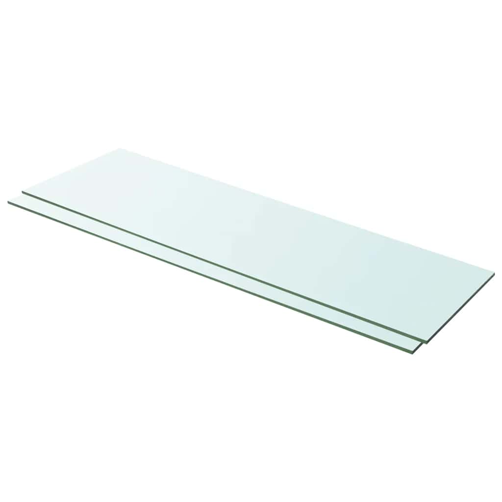 

vidaXL Shelves 2 pcs Panel Glass Clear 39.4"x11.8"