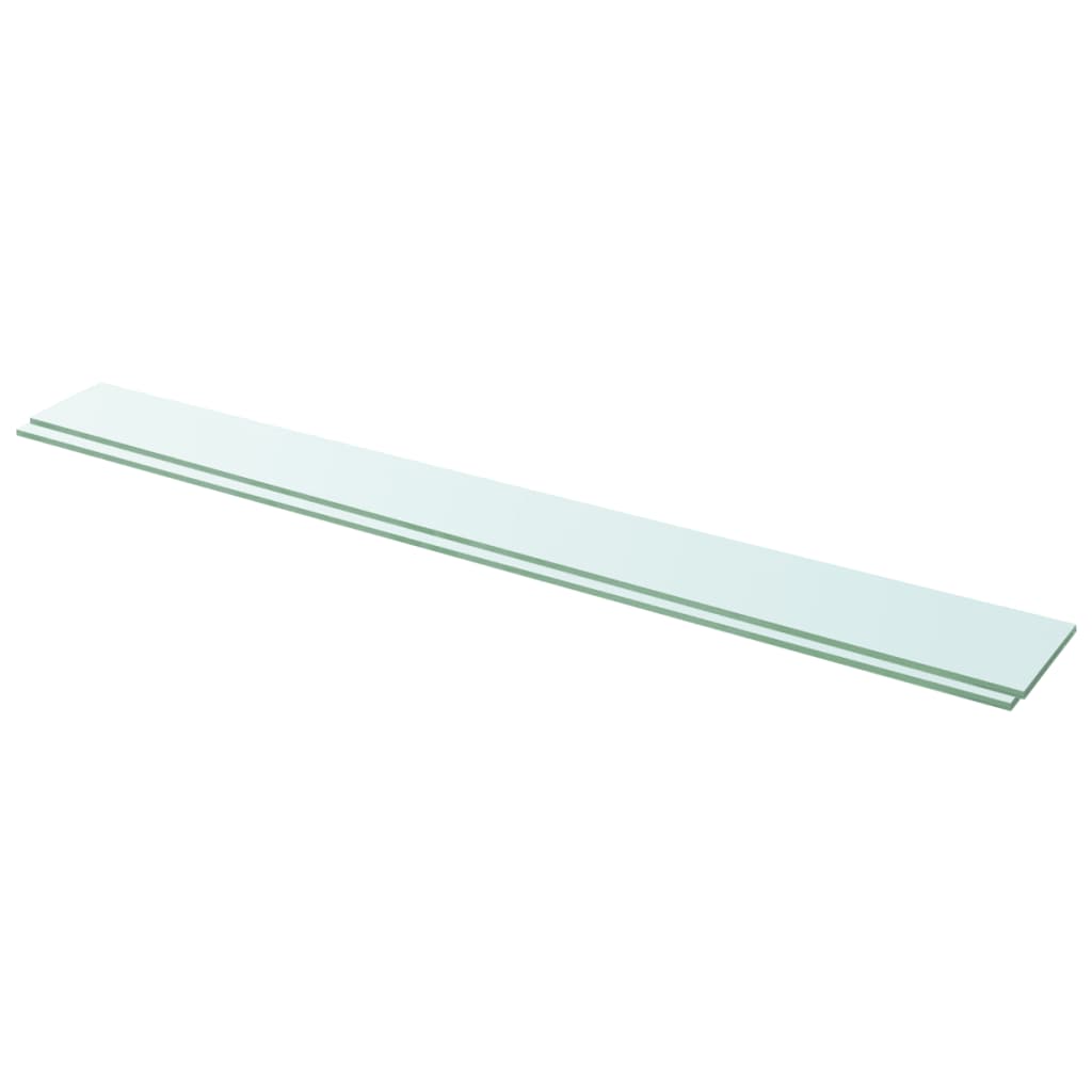 Image of vidaXL Shelves 2 pcs Panel Glass Clear 110x12 cm