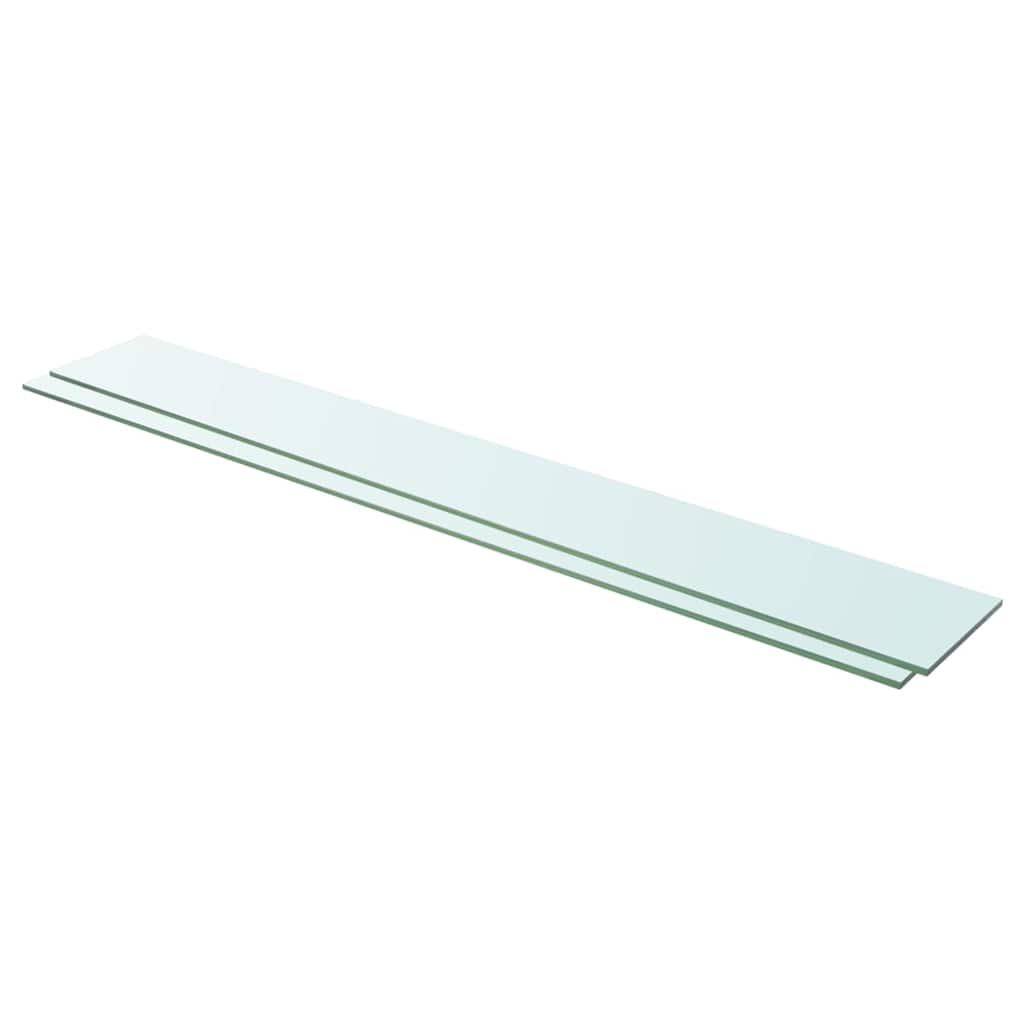 vidaXL Regalböden 2 Stk. Glas Transparent 110x15 cm