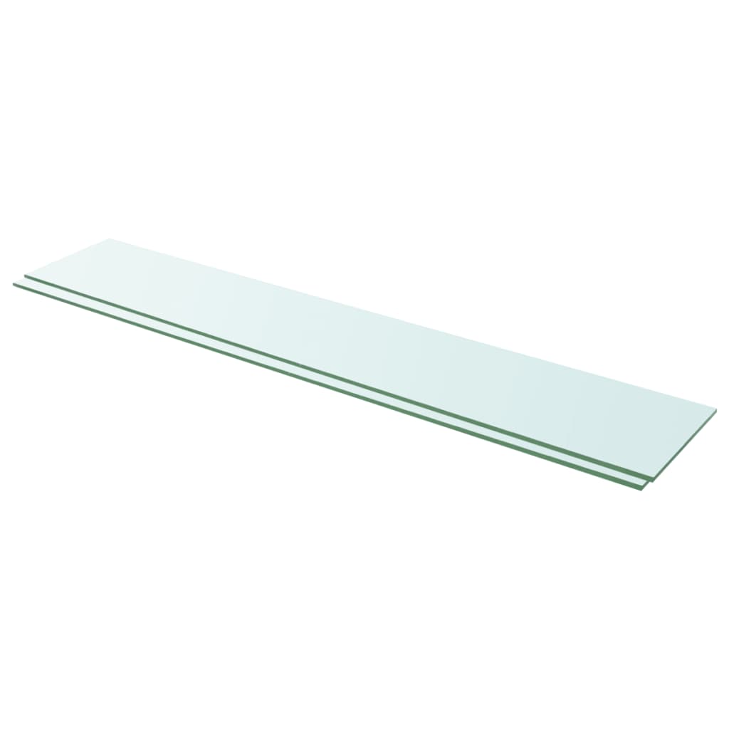 

vidaXL Shelves 2 pcs Panel Glass Clear 43.3"x7.9"