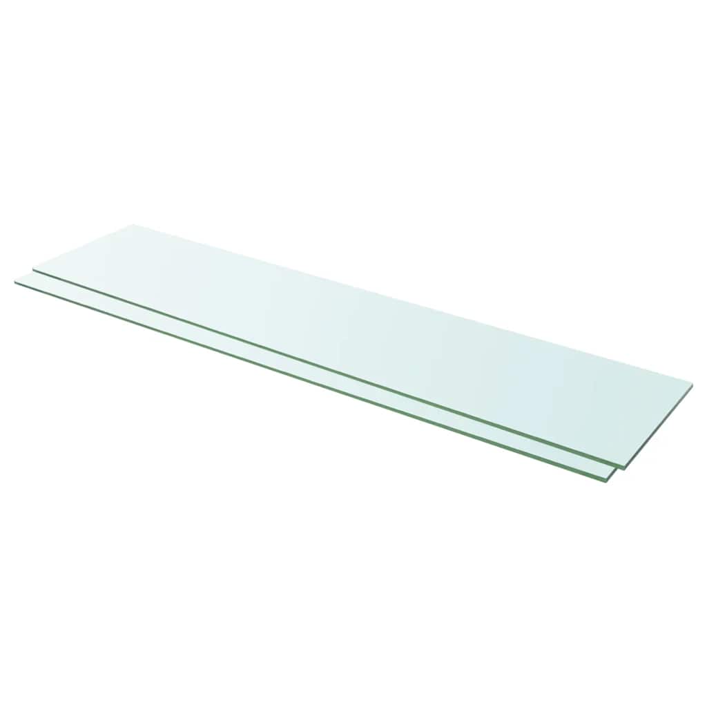 vidaXL Regalböden 2 Stk. Glas Transparent 110x25 cm
