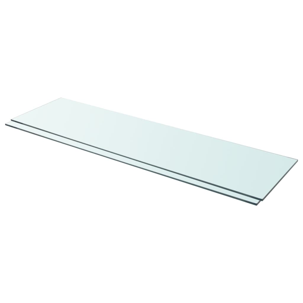 

vidaXL Shelves 2 pcs Panel Glass Clear 39.4"x11.8"