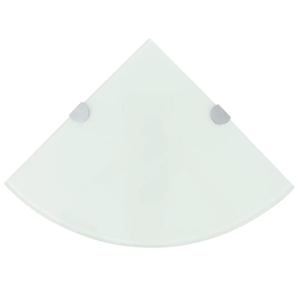 vidaXL nurgariiulid, 2 tk, kroomitud tugedega, klaas, valge 35 x 35 cm