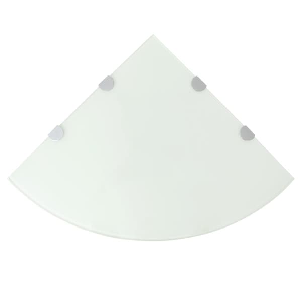 vidaXL nurgariiulid, 2 tk, kroomitud tugedega, klaas, valge 45 x 45 cm