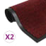  vidaXL 2 db piros négyszögletes bolyhos szennyfogó szőnyeg 120x180 cm termék 2. képe