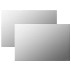 Stenska ogledala 2 kosa 60x40 cm pravokotno steklo