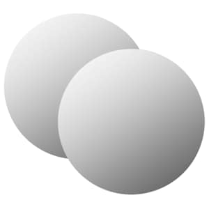 Stensko ogledalo 2 kosa 60 cm okroglo steklo