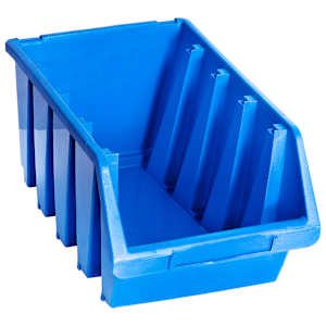 Stohovatelné úložné zásobníky 14 ks modré plast - obrázek 2