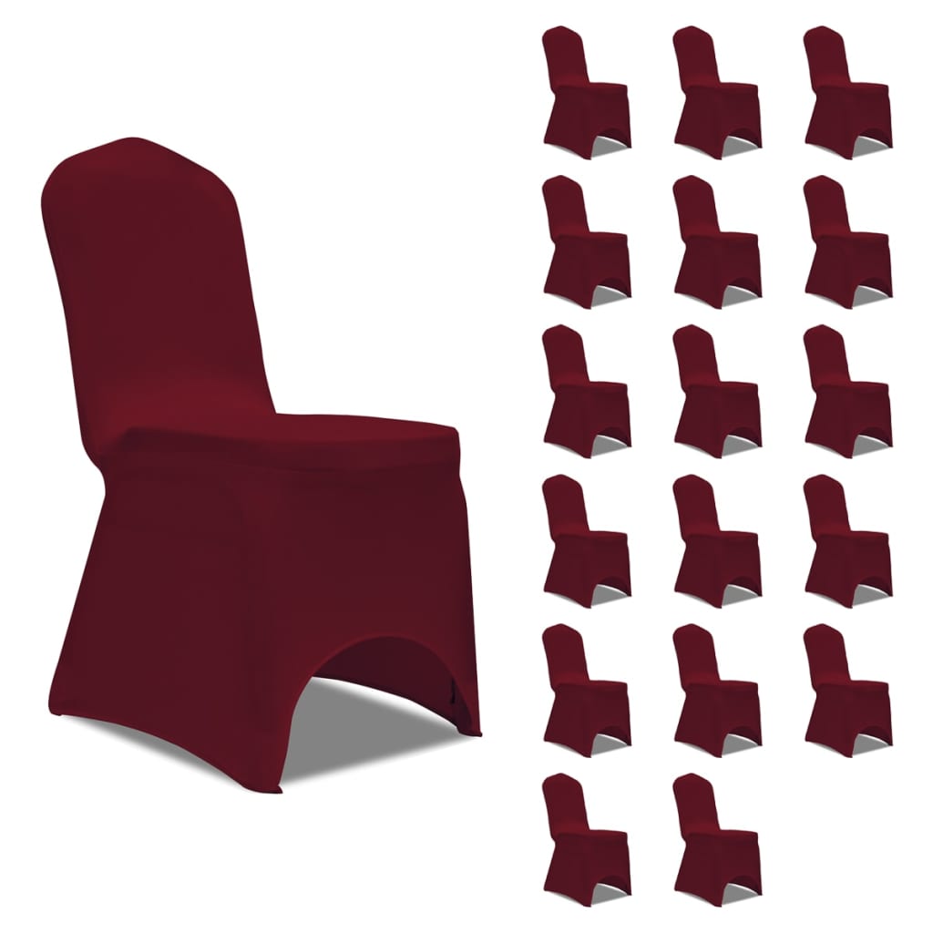 vidaXL Huse de scaun elastice, 18 buc., vișiniu buc. imagine model 2022
