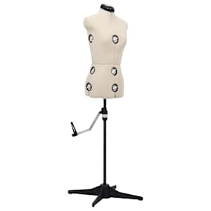 vidaXL reguleeritav kleidimannekeen, naine, kreemjas, S, suurus 33-40