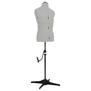 vidaXL reguleeritav kleidimannekeen, mees, hall, suurus 37-45