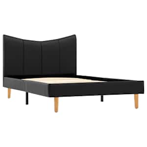 vidaXL Lovos rėmas, juodos spalvos, 90x200cm, dirbtinė oda