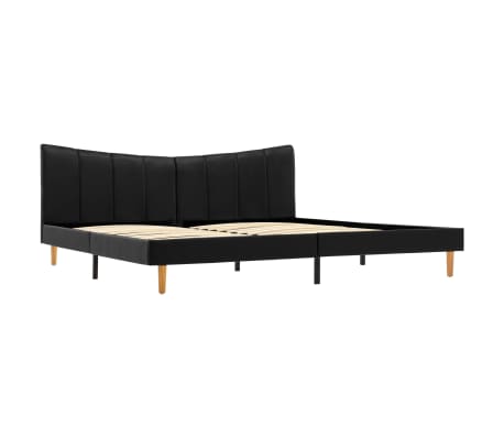 vidaXL Estructura de cama de cuero sintético negro 180x200 cm