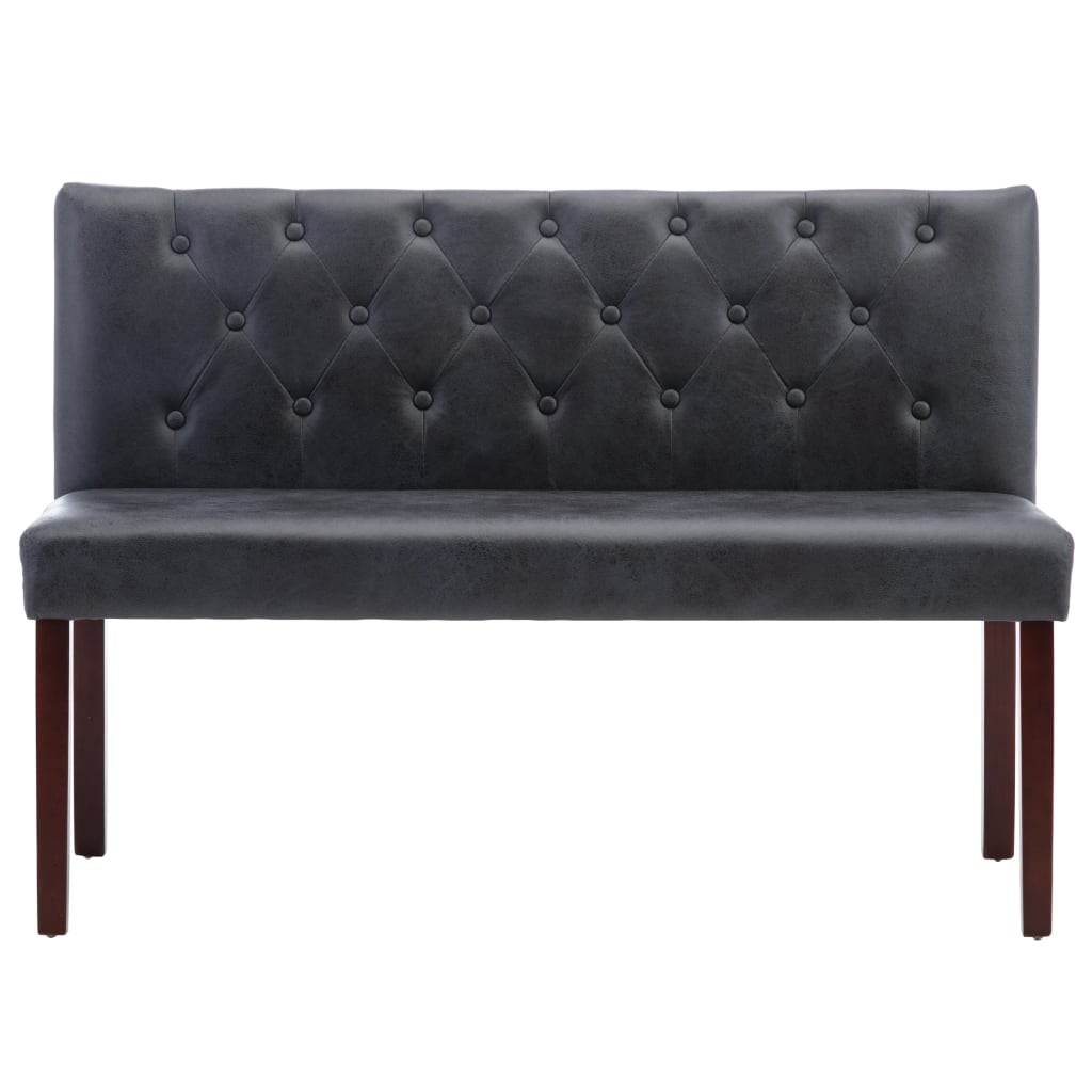 Thumbnail - vidaXL Sitzbank 120 cm Grau Wildleder-Optik