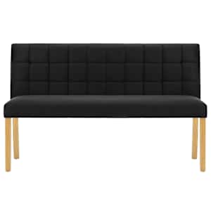 Lavice 140 cm černá samet - obrázek 3