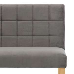 Lavice 140 cm šedá samet - obrázek 6