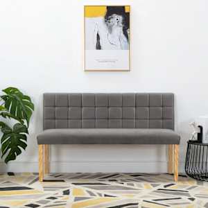 Lavice 140 cm šedá samet