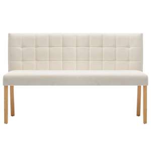 Lavice 140 cm krémová samet - obrázek 3