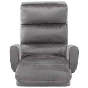 vidaXL Ant grindų pastatoma sofa-lova su porankiais, pilka, audinys