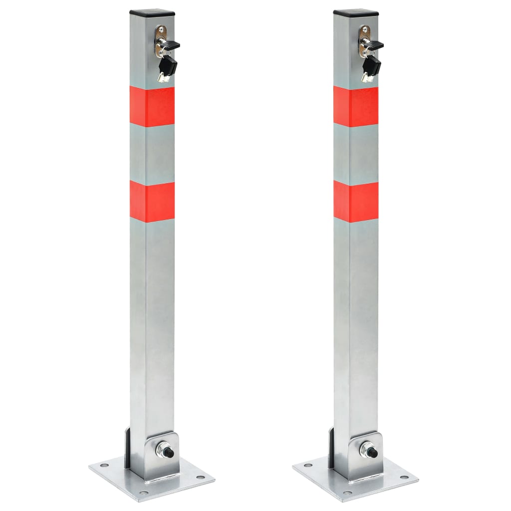 

vidaXL Parkeerpalen met sloten 2 st