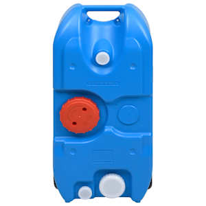 vidaXL Rezervor de apă cu roți pentru camping, albastru, 40 L