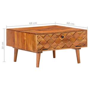 Konferenční stolek 68 x 68 x 38 cm masivní akáciové dřevo - obrázek 7