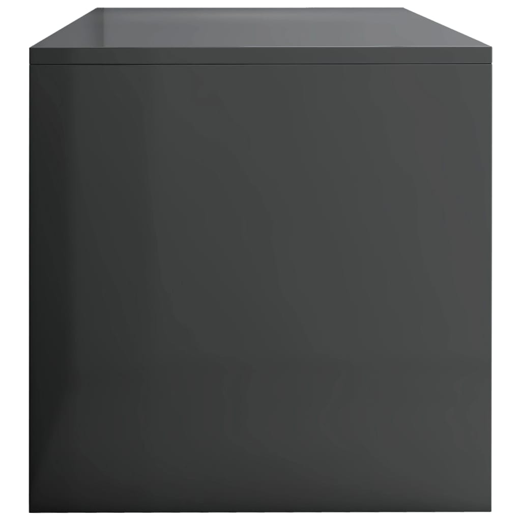 vidaXL TV Cabinet High Gloss Gray 31.5"x15.7"x15.7" Chipboard