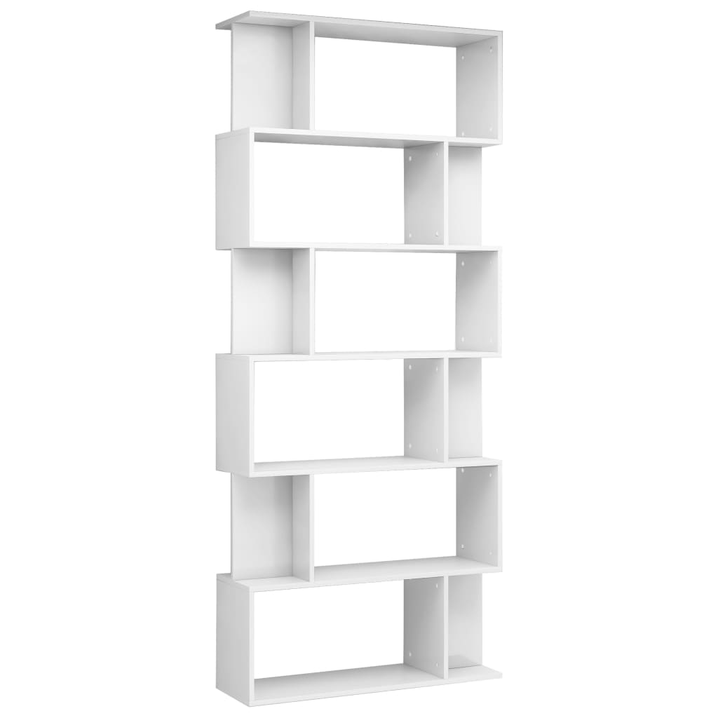 

vidaXL Book Cabinet/Room Divider High Gloss White 31.5"x9.4"x75.6"