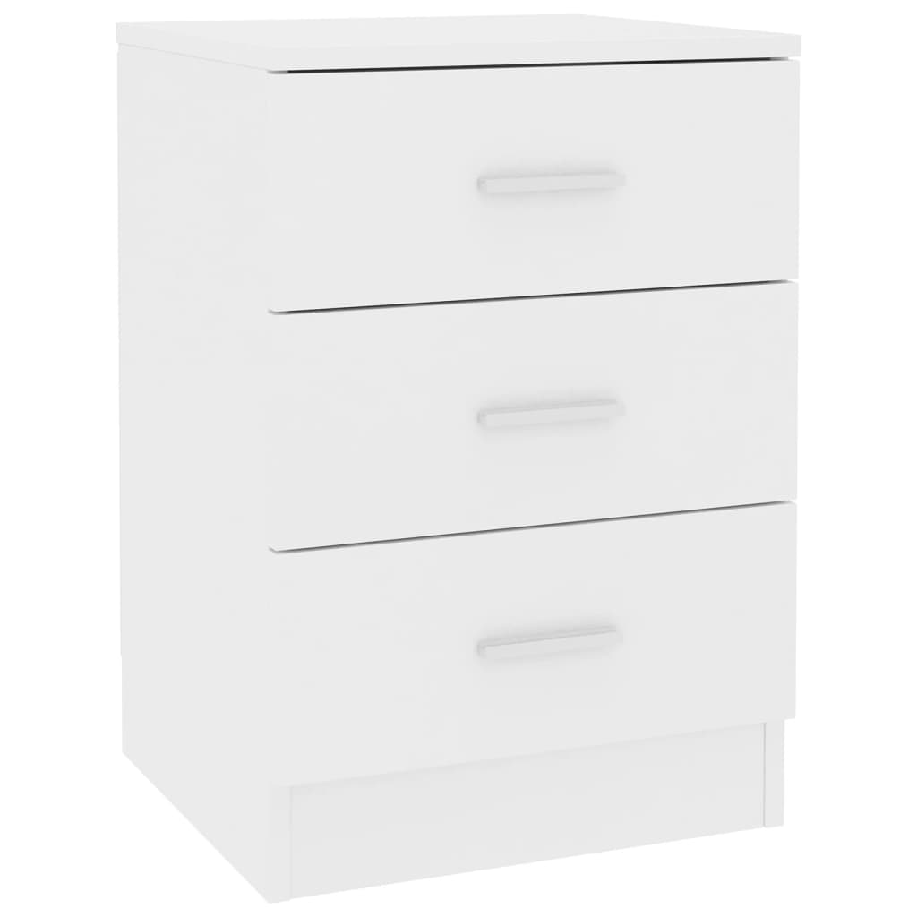 

vidaXL Bedside Cabinet White 15"x13.8"x22" Chipboard