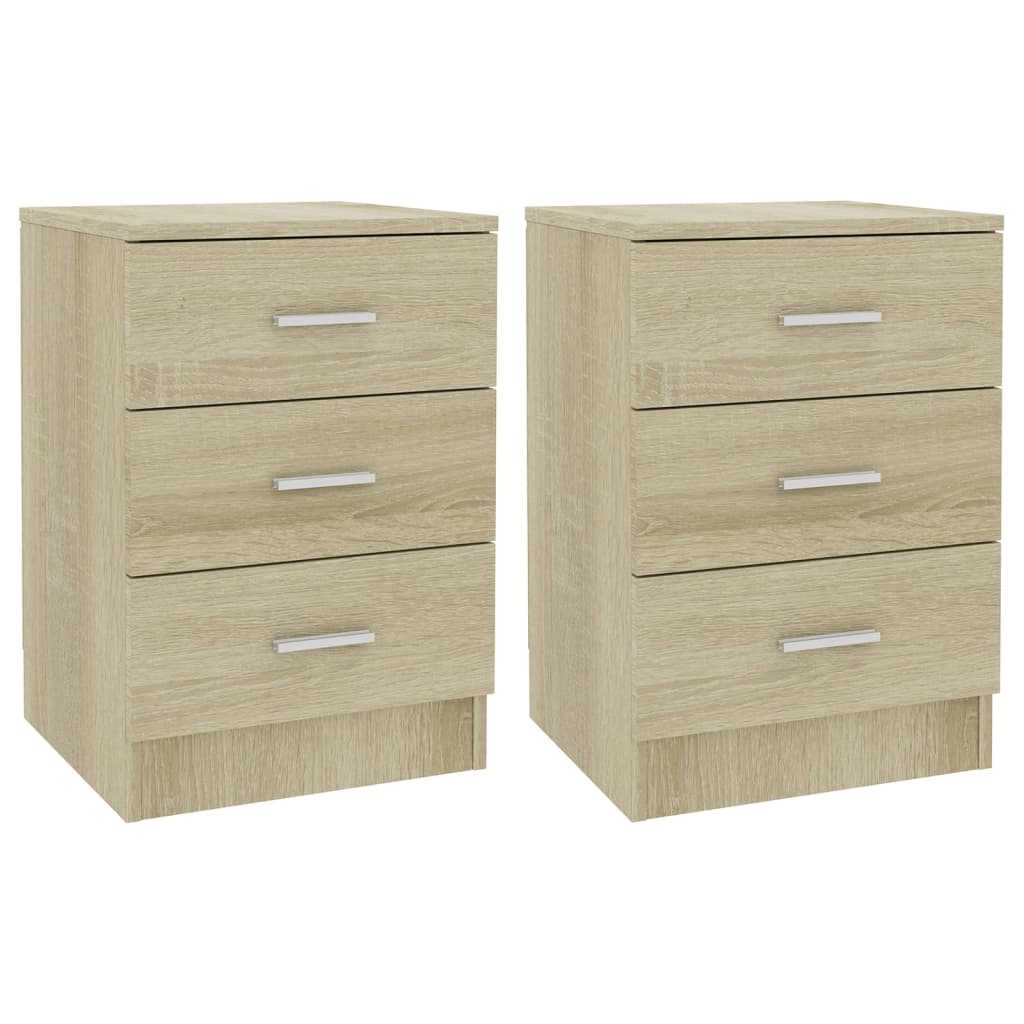 

vidaXL Bedside Cabinets 2 pcs Sonoma Oak 15"x13.8"x22" Engineered Wood