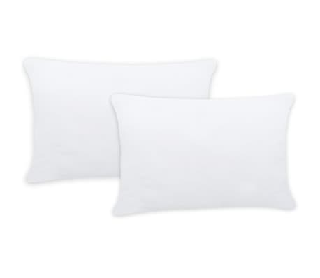 vidaXL Garnitures de coussin 2 pcs 50x30 cm Blanc