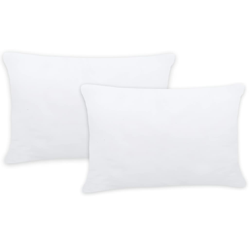 vidaXL Garnitures de coussin 2 pcs 60x40 cm Blanc