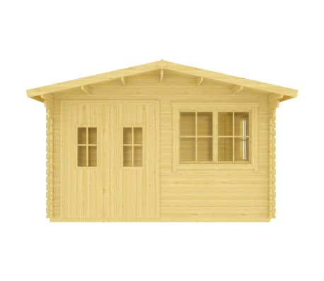 vidaXL tr&aelig;skur 34 mm 400x376x256,5 cm massivt fyrretr&aelig;