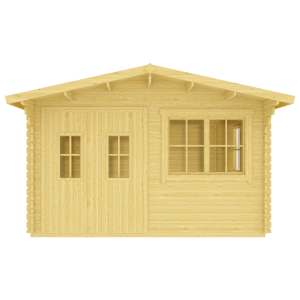 vidaXL tr&aelig;skur 34 mm 400x376x256,5 cm massivt fyrretr&aelig;