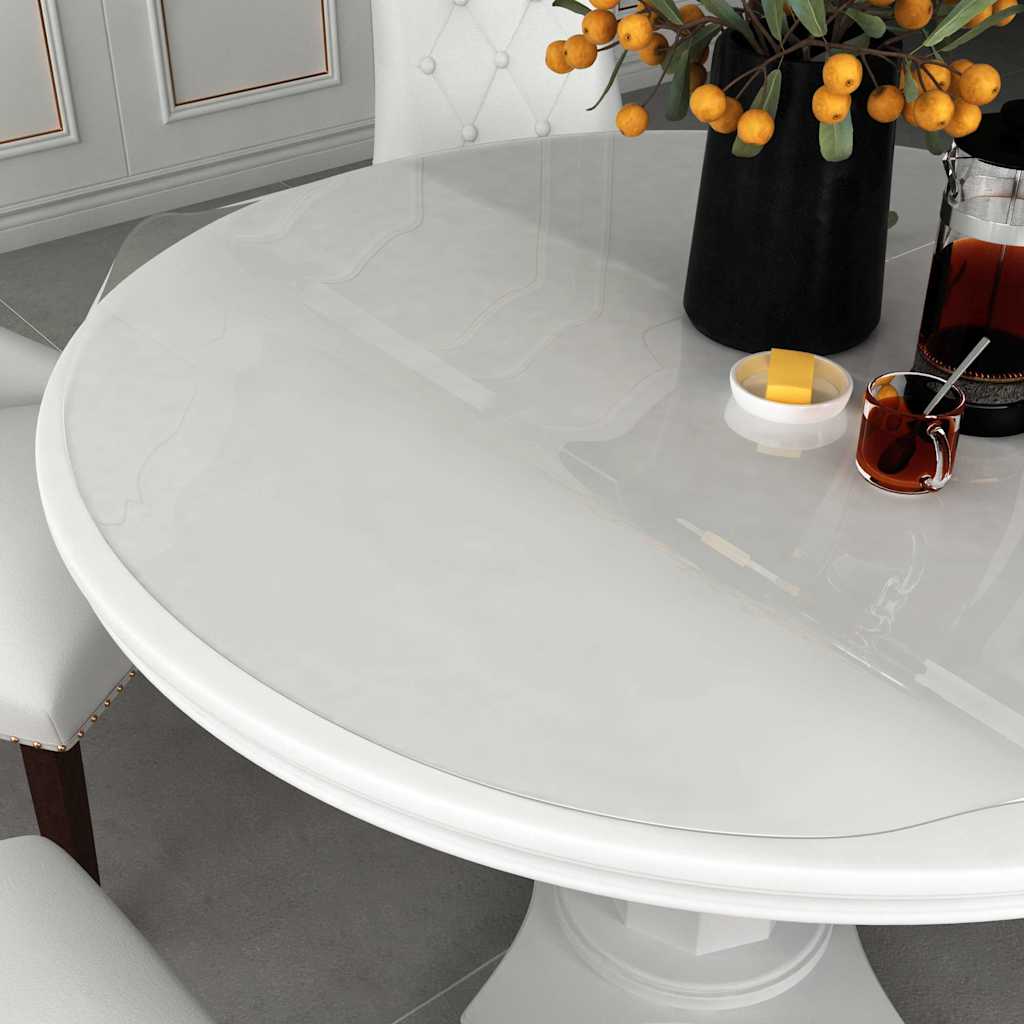 Rund bordbeskytter Ø 100 cm - transparent PVC 1,6 mm