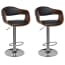  vidaXL 3052716 Bar Stools 2 pcs Black Bent Wood and Faux Leather (2x241053) termék 2. képe