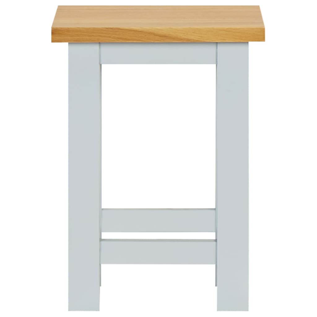 

vidaXL Bijzettafel 27x24x37 cm massief eikenhout