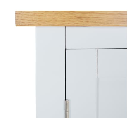 vidaXL Eiche Massiv Medienschrank CD DVD Schrank Regal Ständer