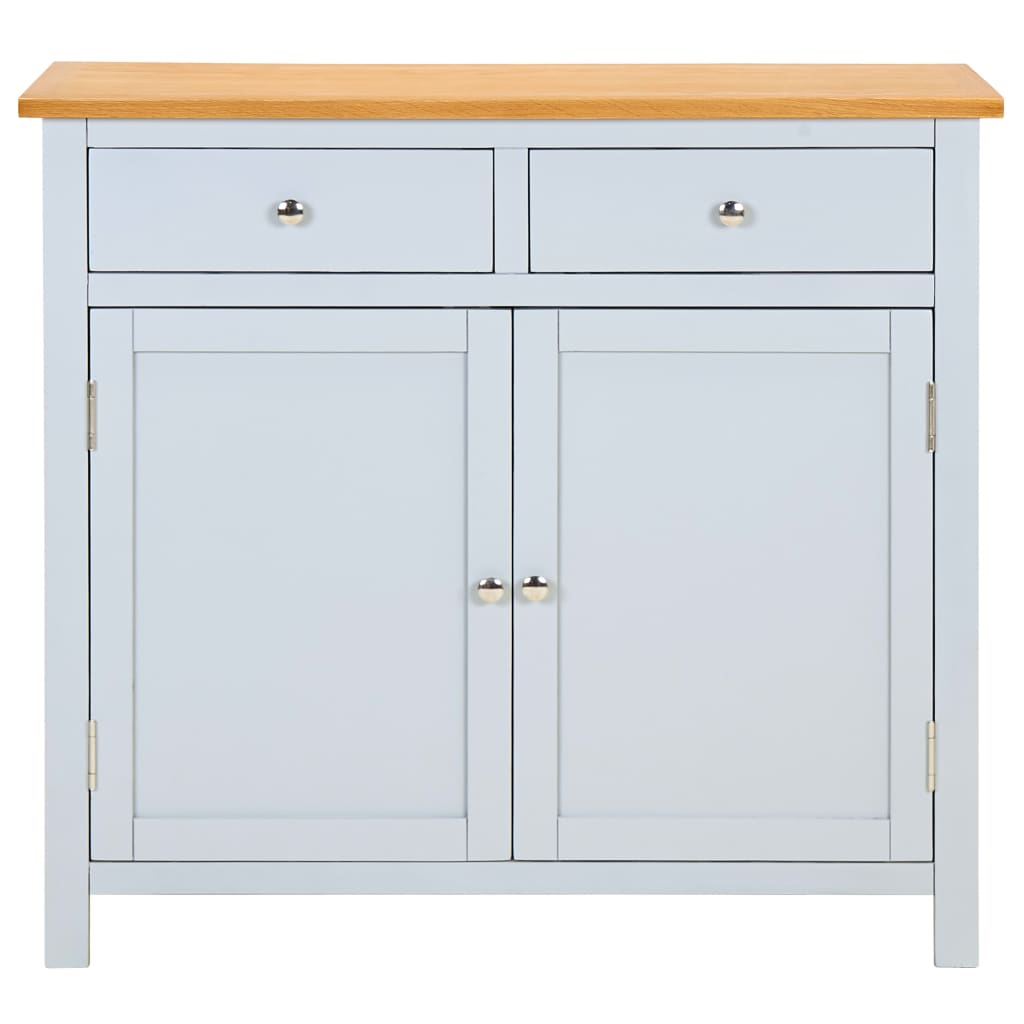 vidaXL Sideboard White 21.3" Solid Wood Sturdy Storage Cabinet Home Furniture 