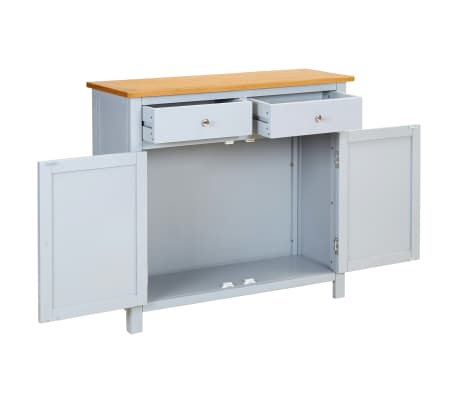 vidaXL Komoda, 90 x 33,5 x 83 cm, lite drewno dębowe