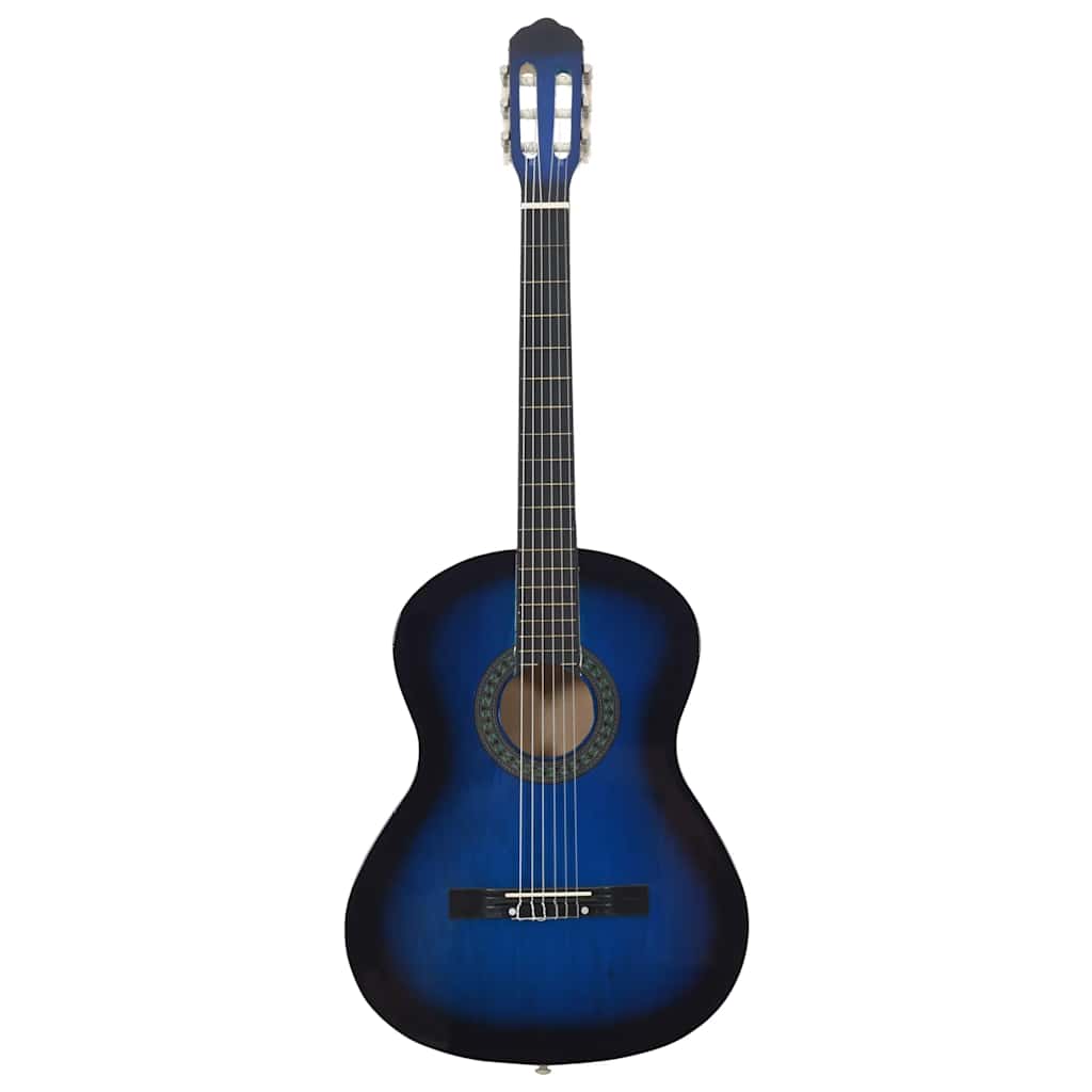 Alternativ bild 2 för VidaXl Klassisk Gitarr För Nybörjare Blå 4/4 39" Amerikansk Lind