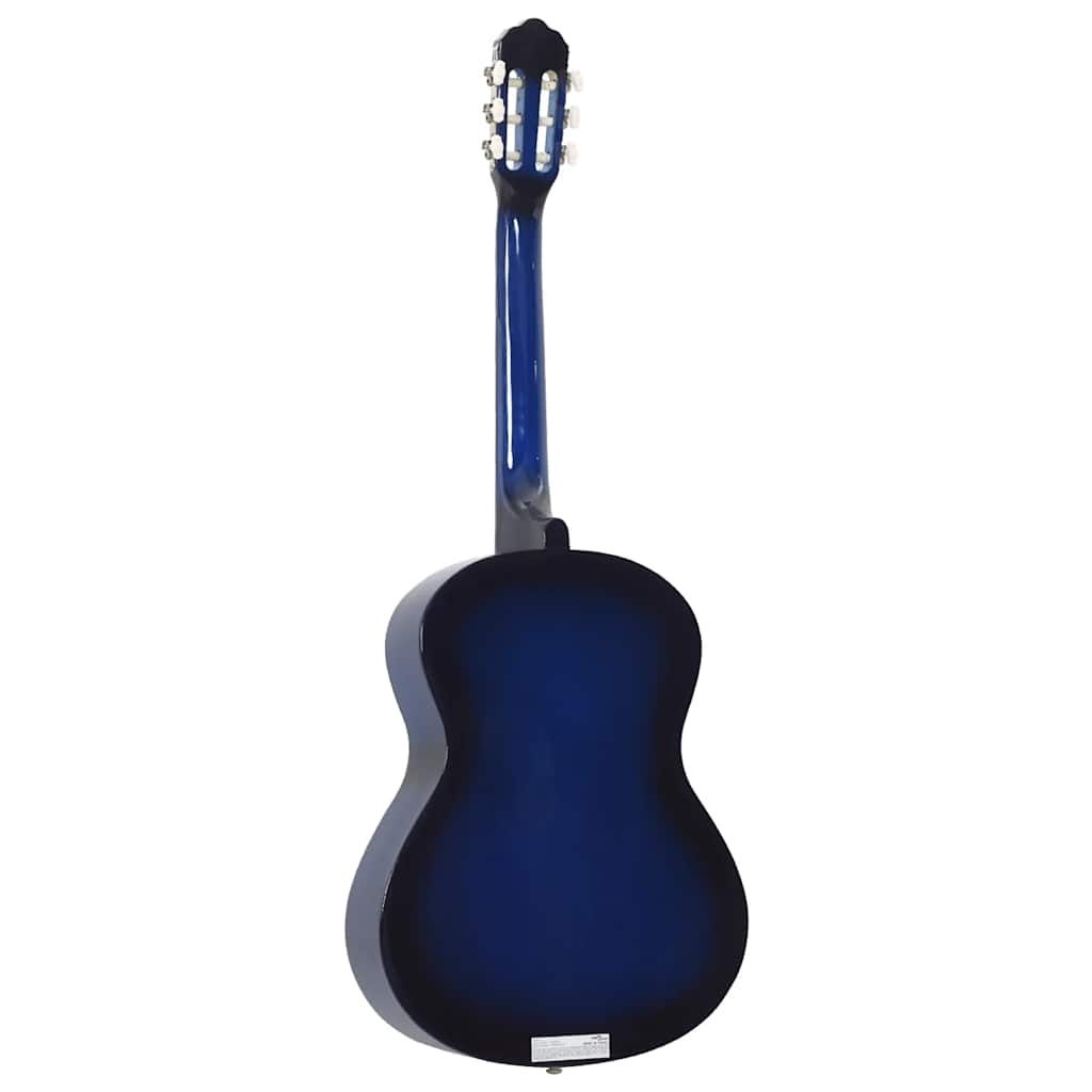 Alternativ bild 3 för VidaXl Klassisk Gitarr För Nybörjare Blå 4/4 39" Amerikansk Lind