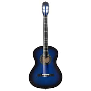 Klasická kytara pro začátečníky modrá 4/4 39'' basswood - obrázek 3