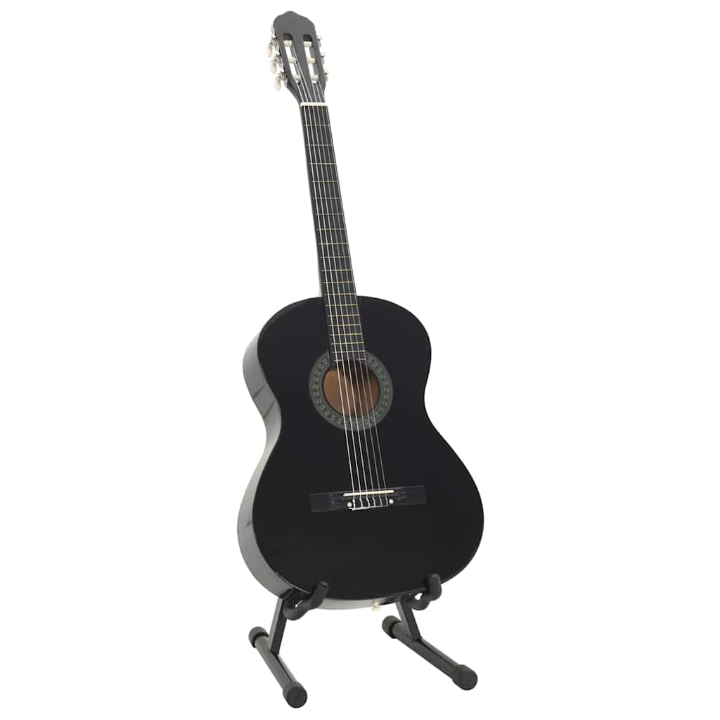 Alternativ bild 2 för VidaXl Klassisk Gitarr 12 Delar Svart 4/4 39"