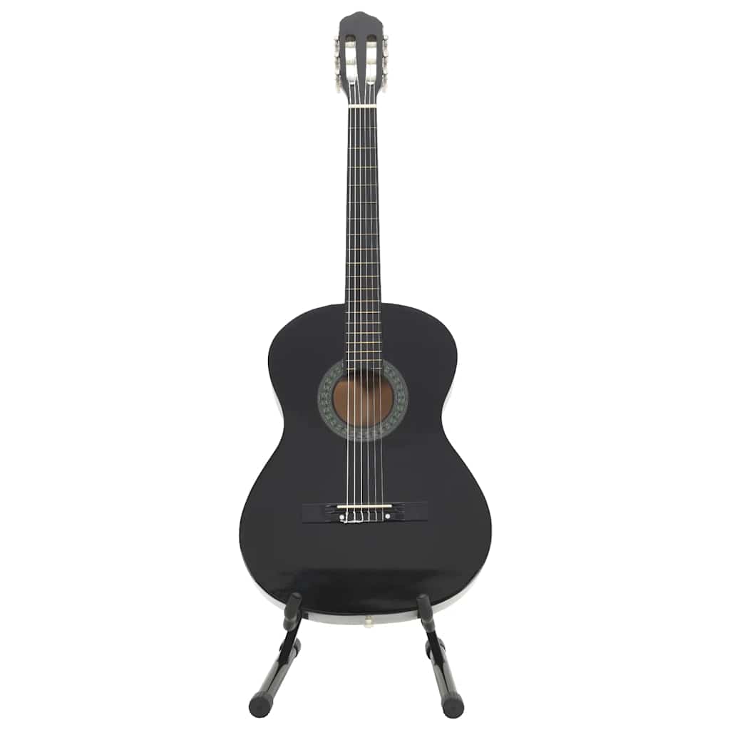Alternativ bild 3 för VidaXl Klassisk Gitarr 12 Delar Svart 4/4 39"