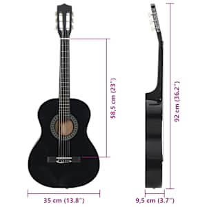 Klasická kytara pro začátečníci a děti černá 3/4 36'' - obrázek 10